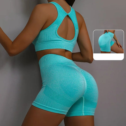 Yoga Sports Vest and Shorts Set
