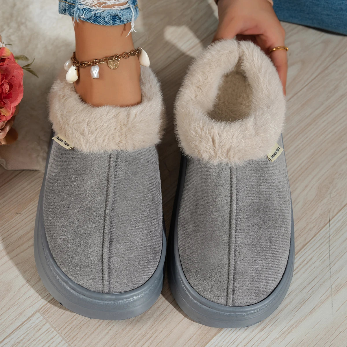 Fuzzy Warm Indoor Slipper Boots