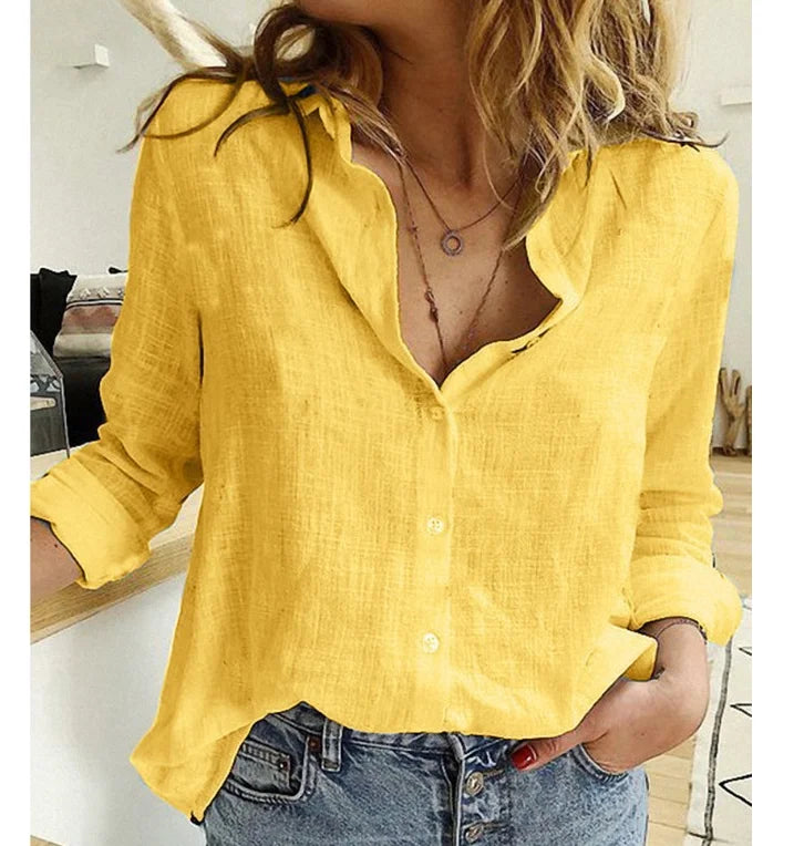 Vintage Cotton Linen Oversized Shirt