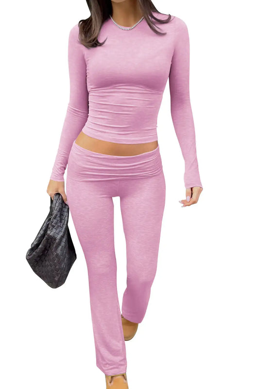 Long Sleeve Wide Leg Yoga Set