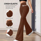 Solid Color Casual Women's High Waist Yoga Bootcut Trousers
