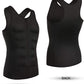 Men's Slimming Tank Top Body Shaper Compression Vest with Zipper & Back Support