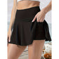 Women’s High Waist Tennis Skort with Pockets