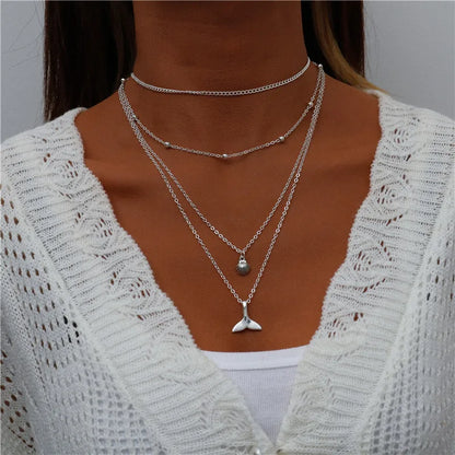 Bohemian Layered Moon Star Necklace