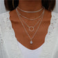 Bohemian Layered Moon Star Necklace