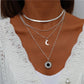 Bohemian Layered Moon Star Necklace