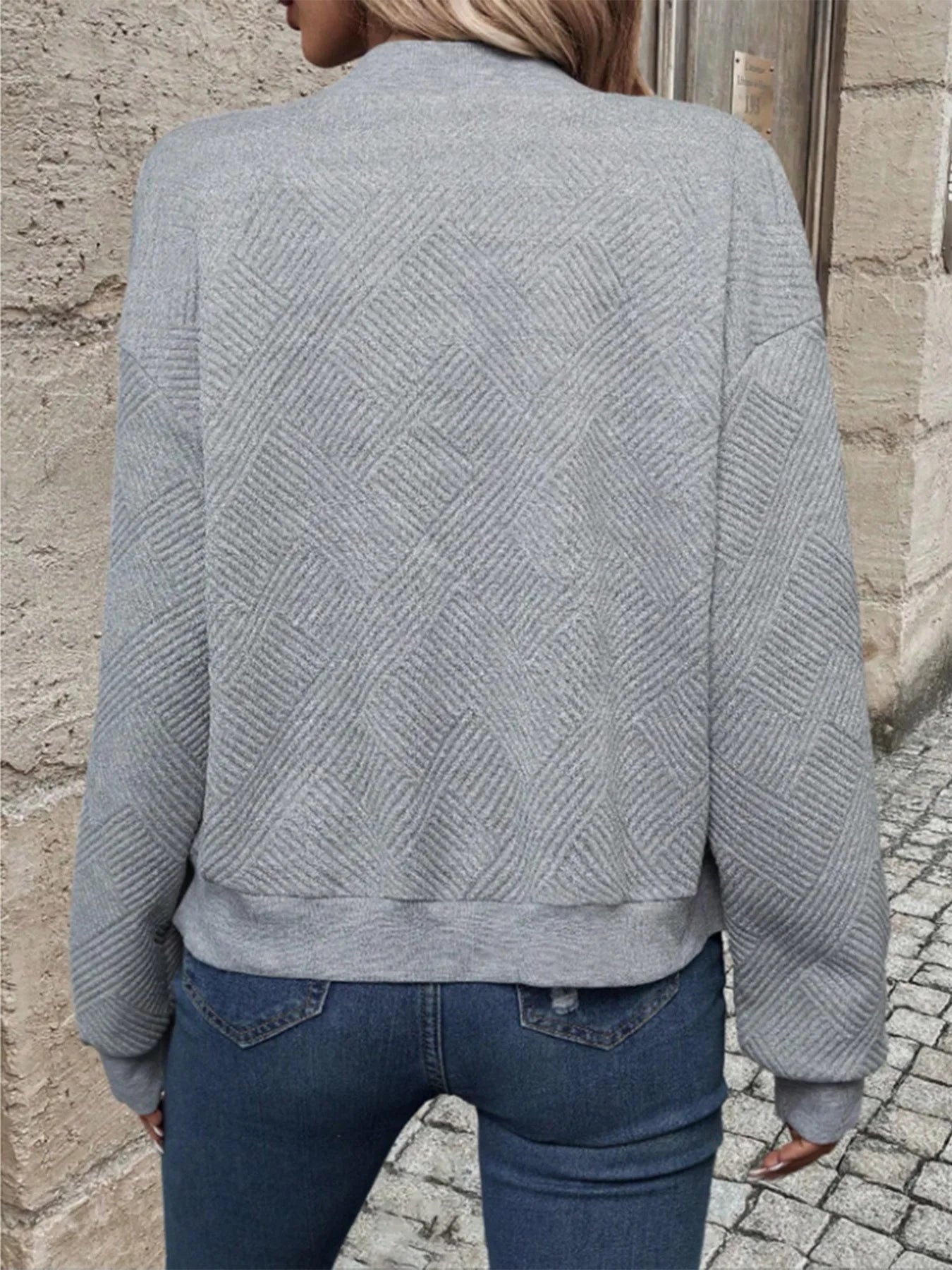 Solid Color Zipper Fashion Jacket