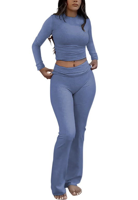 Long Sleeve Wide Leg Yoga Set