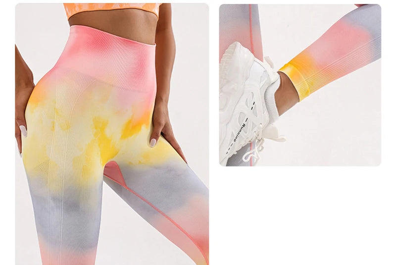 3D Tie-Dye High Waist Leggings