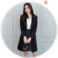 2025 New Suit Collar Trench Coat Spring And Autumn Fashionable Mid Length Jacket Female Double Layered Outwear White Windbreaker