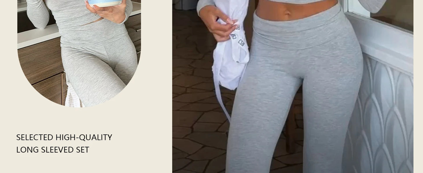 Long Sleeve Wide Leg Yoga Set