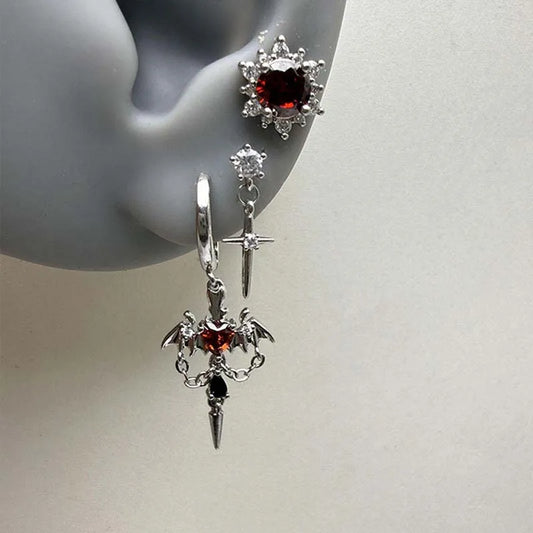 Punk Heart Wings Drop Earrings
