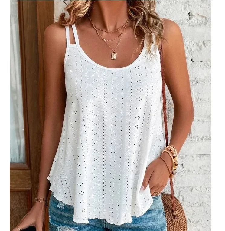 Boho Hollow Out Beach Cami Top