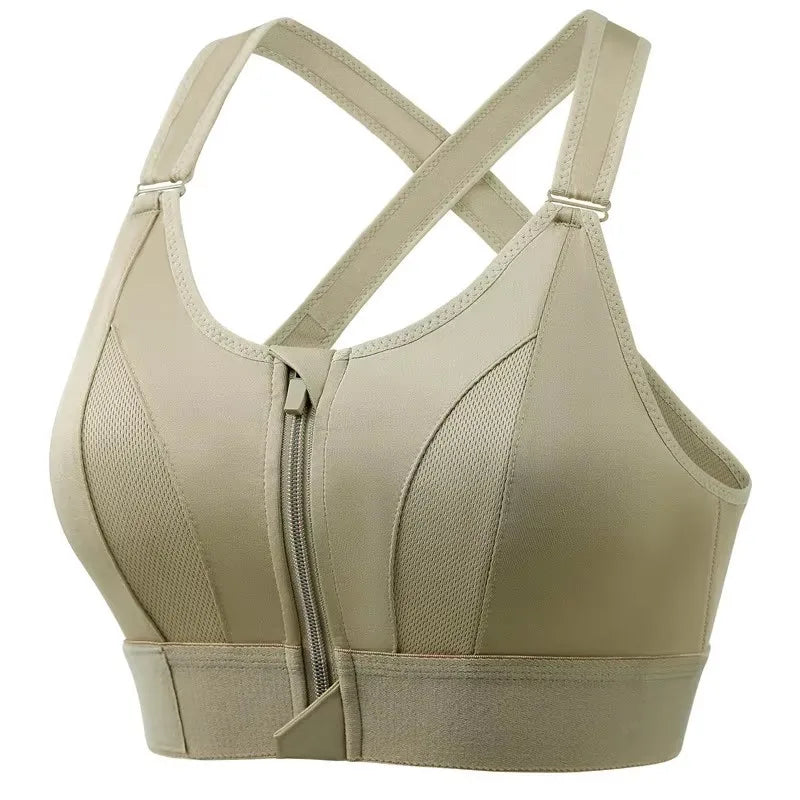 Front Zipper Sports Bra