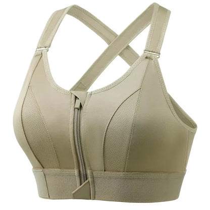 Front Zipper Sports Bra