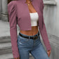 European and American fashion versatile long sleeved short cardigan casual suit jacket top