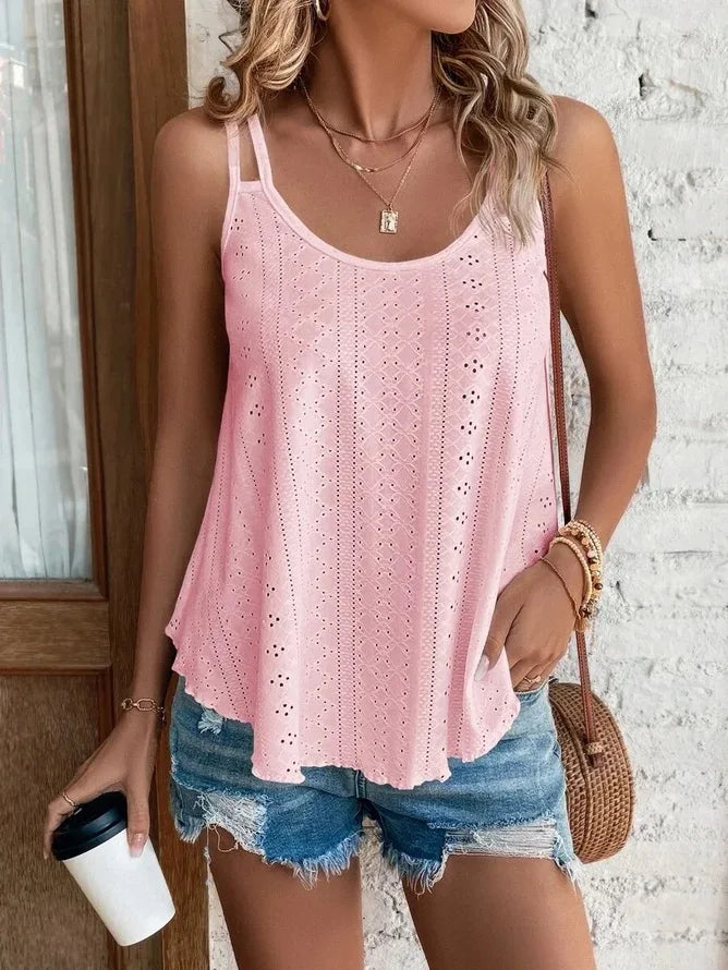Boho Hollow Out Beach Cami Top