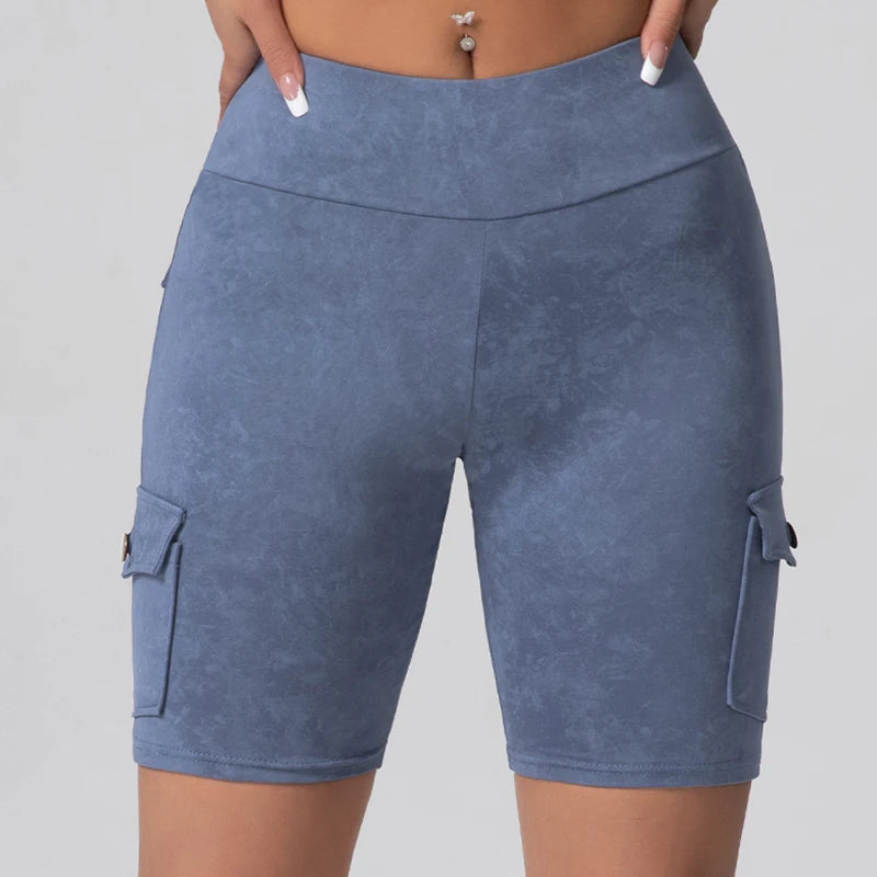 Washed Print Pocket Butt Lift Leggings