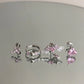 Pink Heart Wings Piercing Earring
