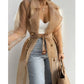 Sheer Thin Lightweight Windbreaker Women Sunscreen Clothes Lapel Single Breasted Long Coat With Belt Large Size Jackets Trench