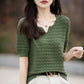 100% Cotton V-Neck Knit Tee