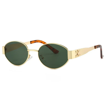 Luxury Metal Oval Sunglasses