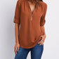 Deep V-Neck Chiffon Blouse