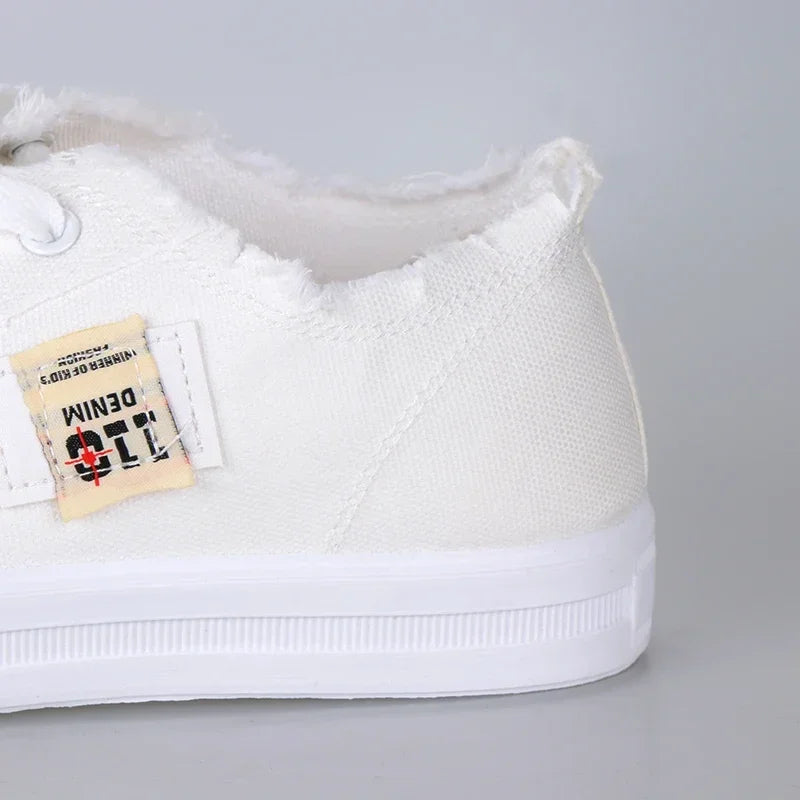 Low Top Denim Canvas Sneakers