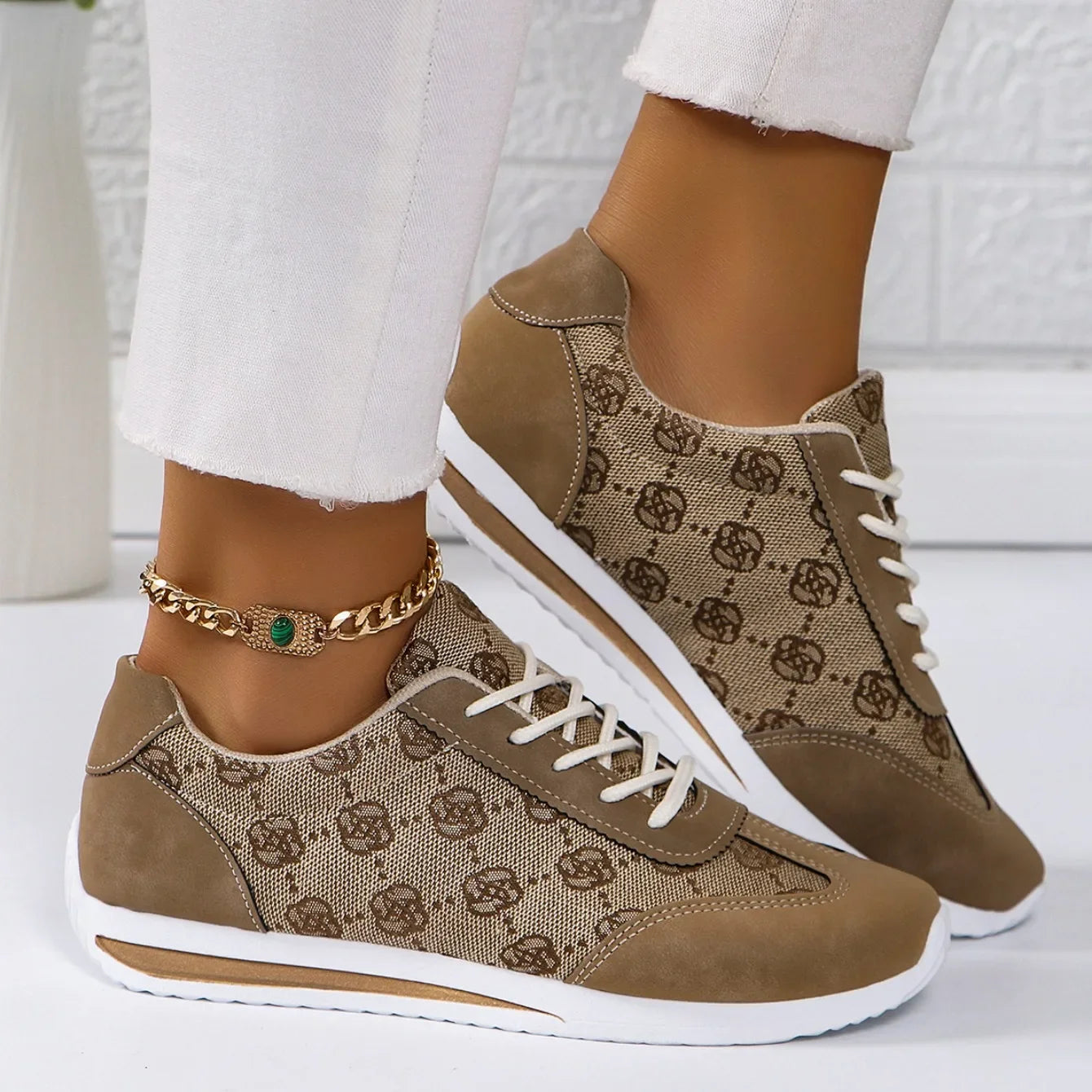 Breathable Cross Strap Sneakers