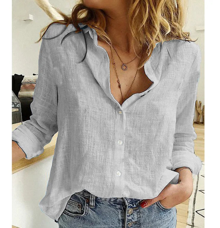 Vintage Cotton Linen Oversized Shirt