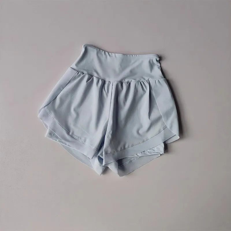High Waist Mesh 2-in-1 Yoga Shorts