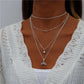 Bohemian Layered Moon Star Necklace