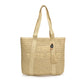 French Style Large Straw Beach Tote Bag