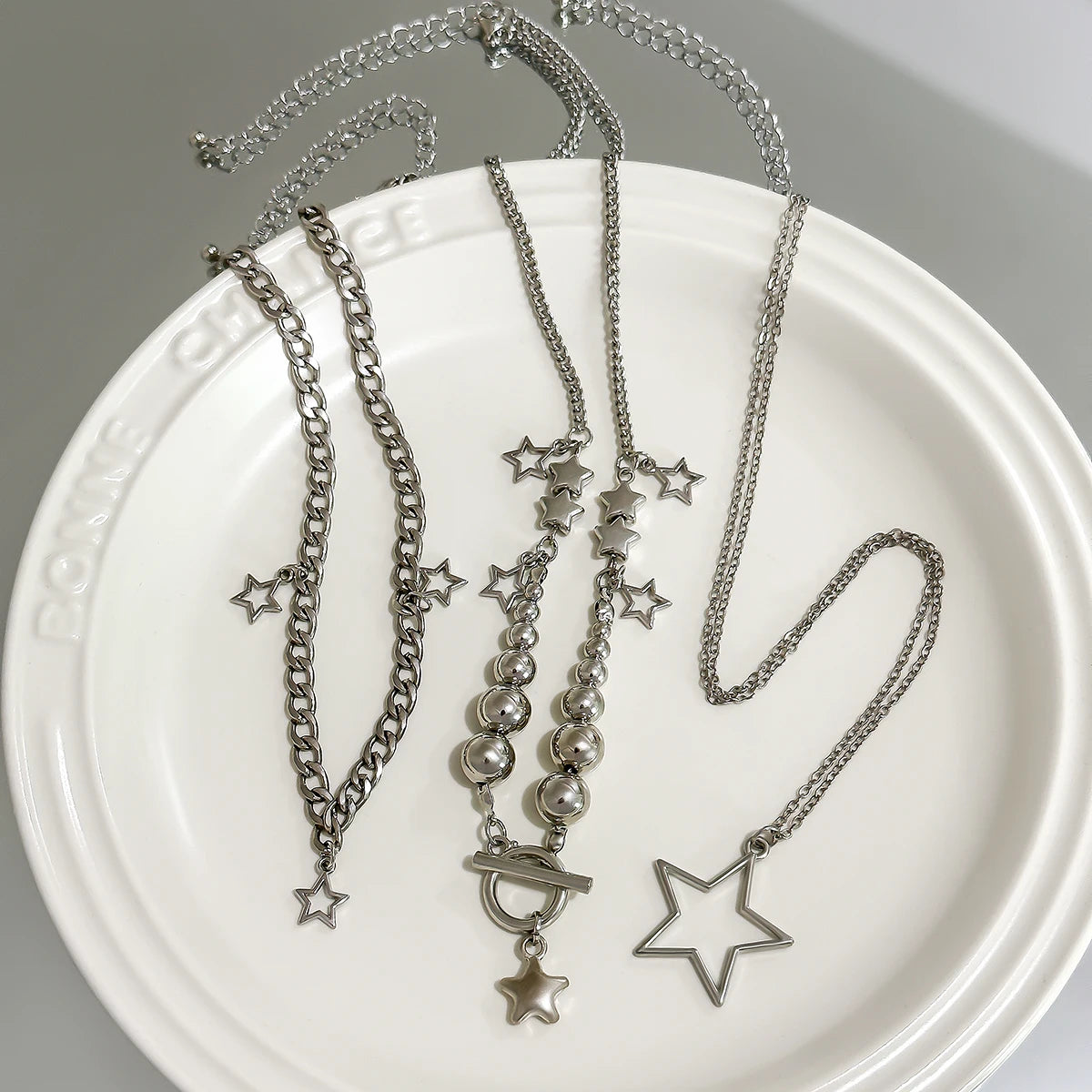 Gothic Chain Star Pendant Necklace