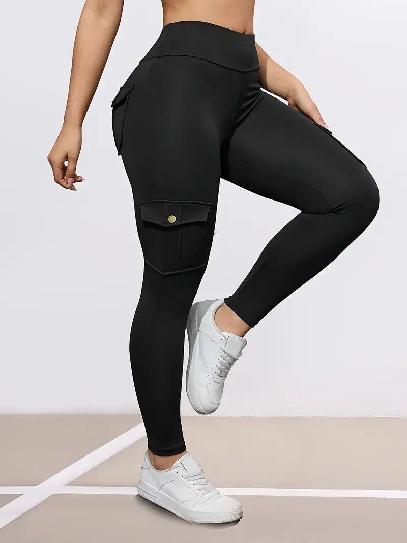 Washed Print Pocket Butt Lift Leggings