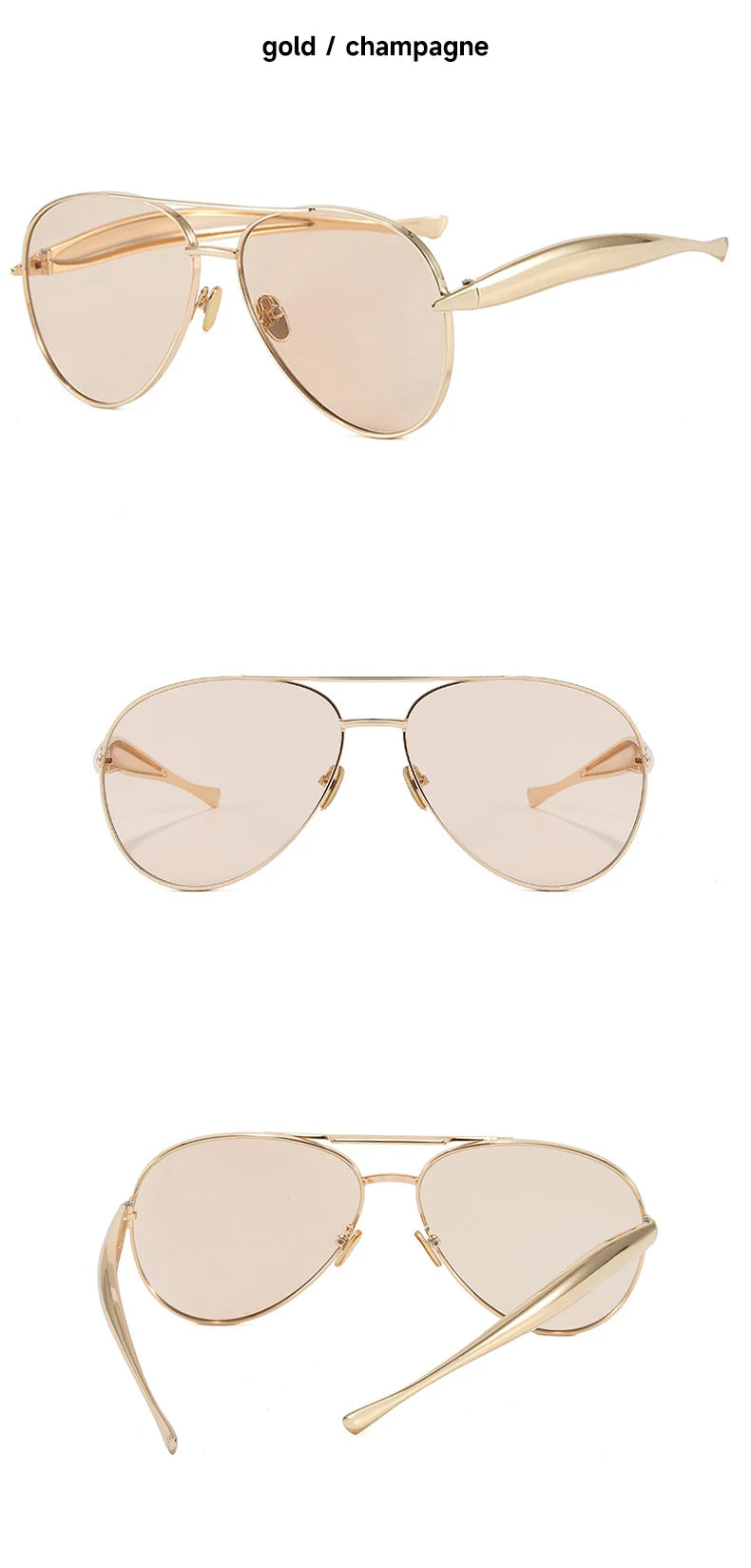 Retro Oversized Pilot Sunglasses
