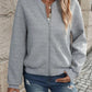 Solid Color Zipper Fashion Jacket