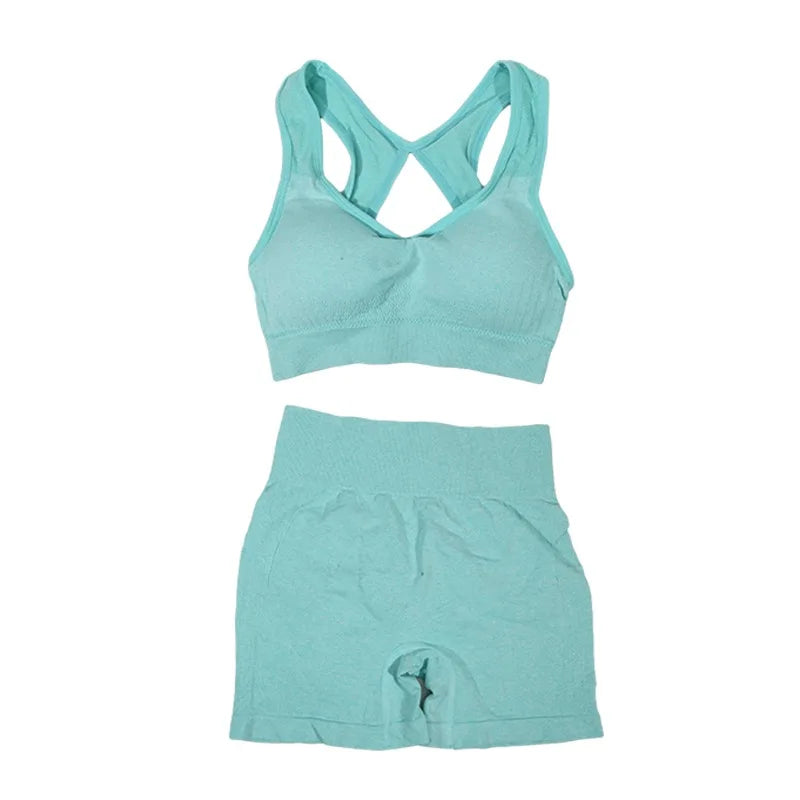 Yoga Sports Vest and Shorts Set