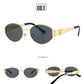 Luxury Metal Oval Sunglasses