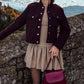 Women's Soft Tweed Bomber Jacket, Loose Wool Coat