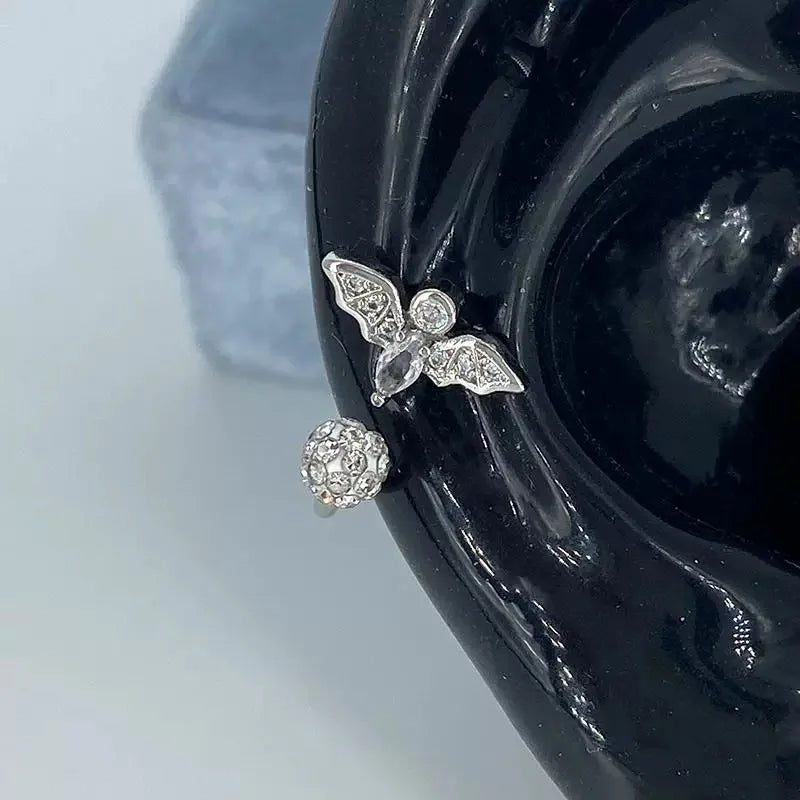 Pink Heart Wings Piercing Earring