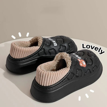 Waterproof Plush Cotton Slippers