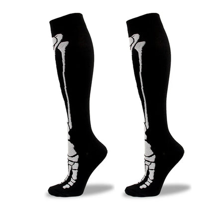 Skull Print Compression Socks