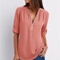 Deep V-Neck Chiffon Blouse
