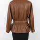 Fitted PU Leather Short Jacket