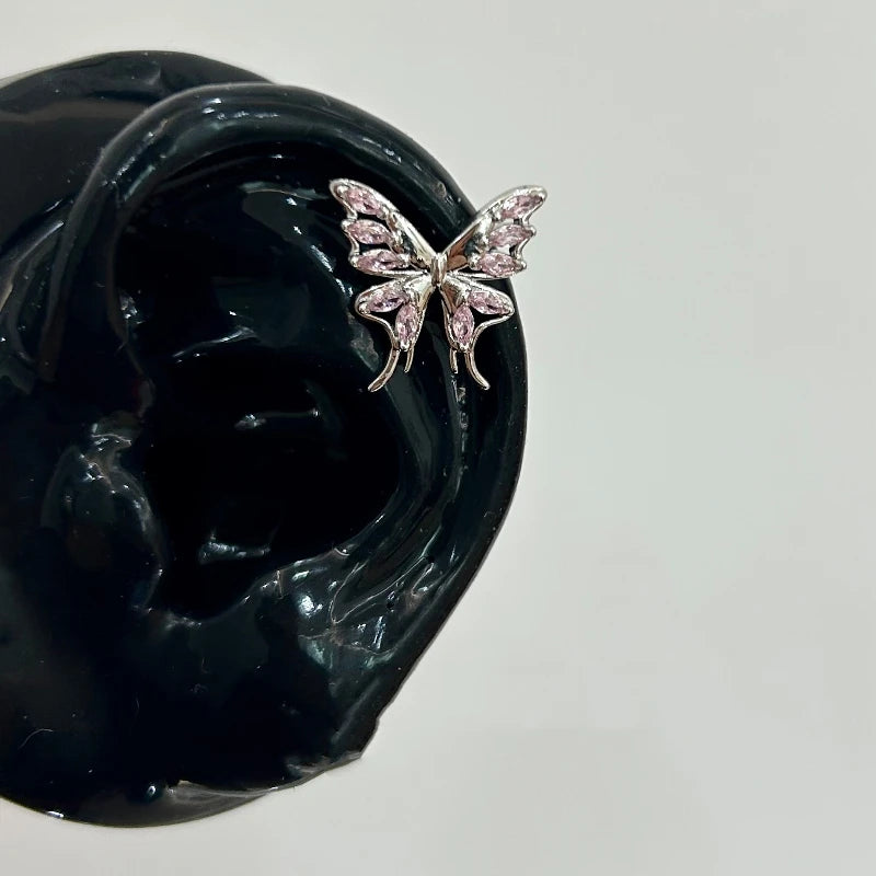 Pink Heart Wings Piercing Earring