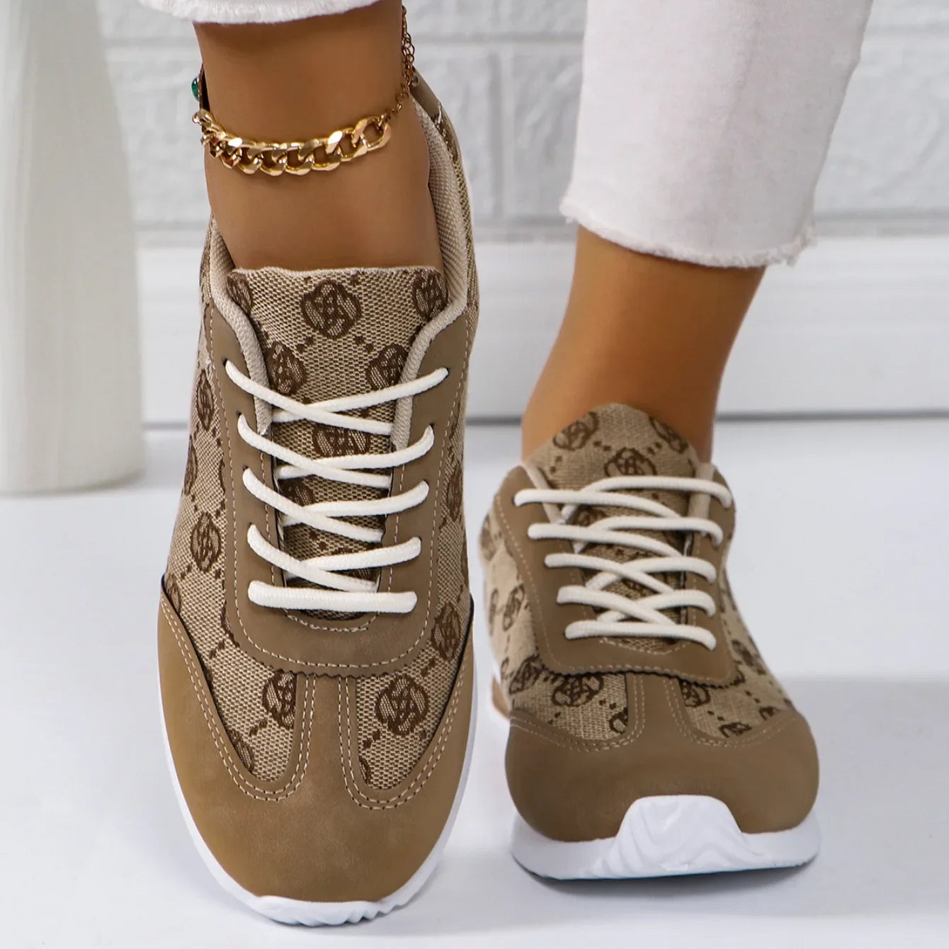 Breathable Cross Strap Sneakers