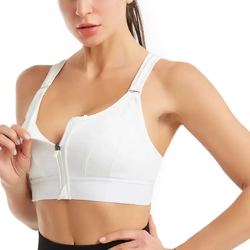 Front Zipper Sports Bra
