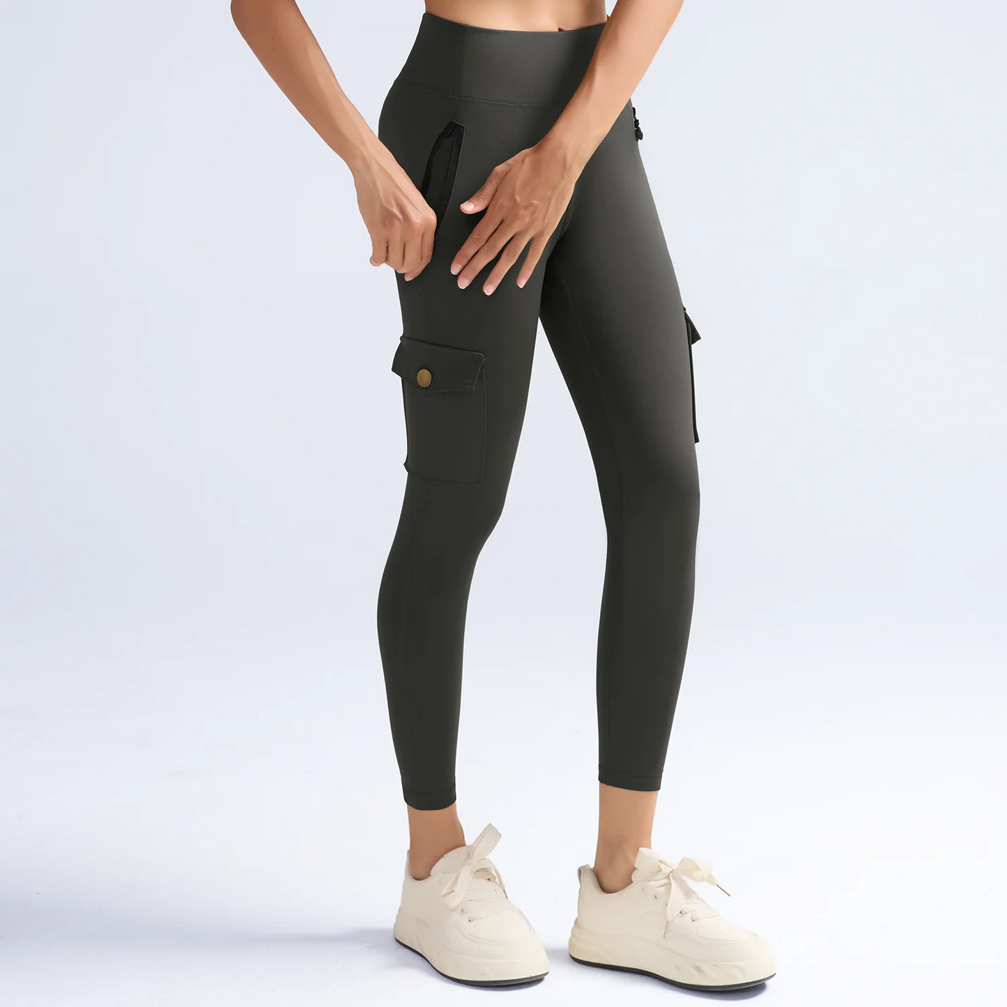 Washed Print Pocket Butt Lift Leggings