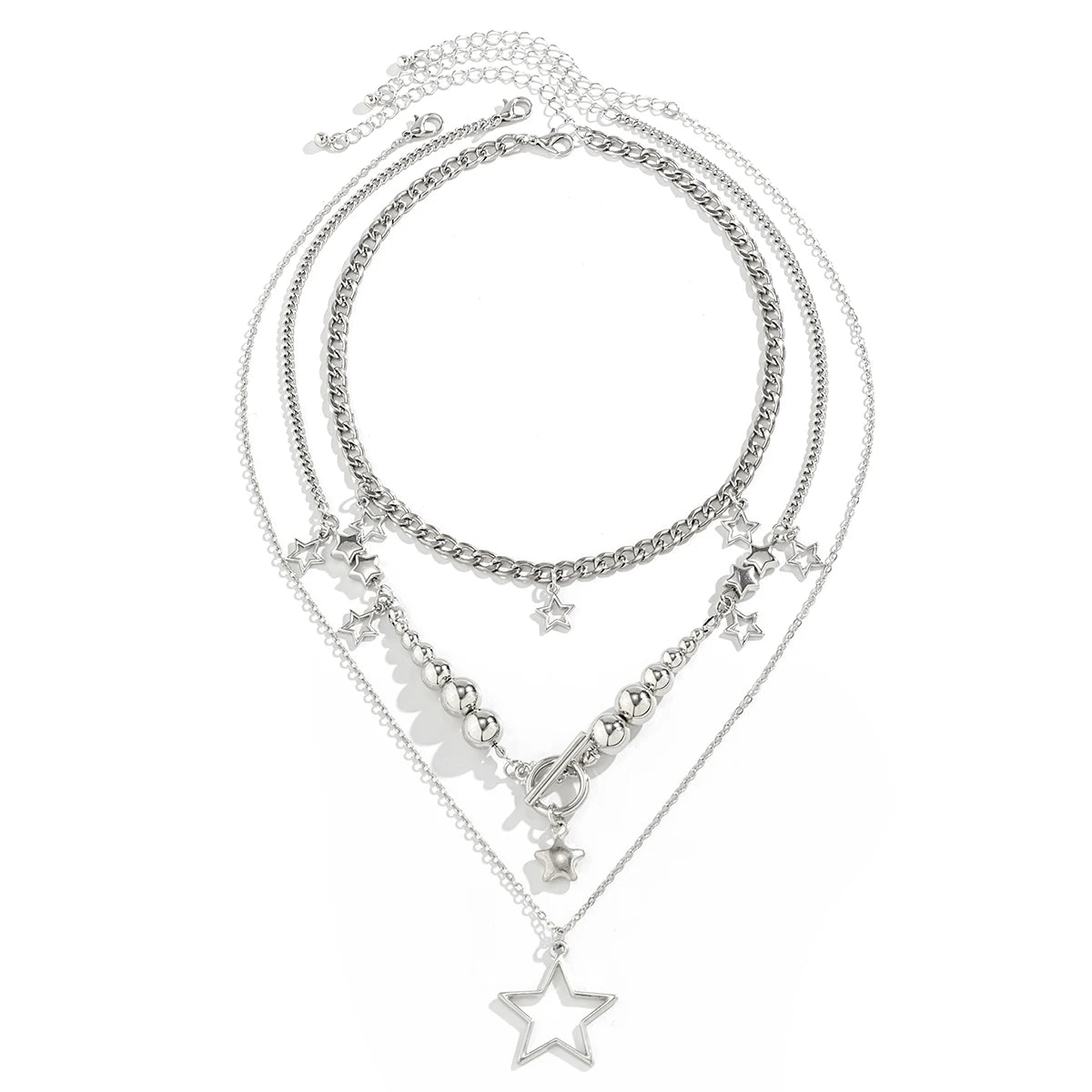 Gothic Chain Star Pendant Necklace